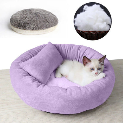 Donut Dog Bed, 18 Inches Calming round Dog Beds for Large Dogs, Washable Anti-Slip Cuddler Dog Bed with Removable Cover