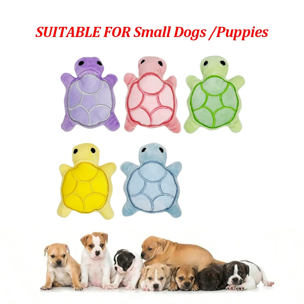 Popular New Mini Cute Turtle Plush Dog Toys Squeaking Toys Healthy Soft and Safe for Puppy Teeth