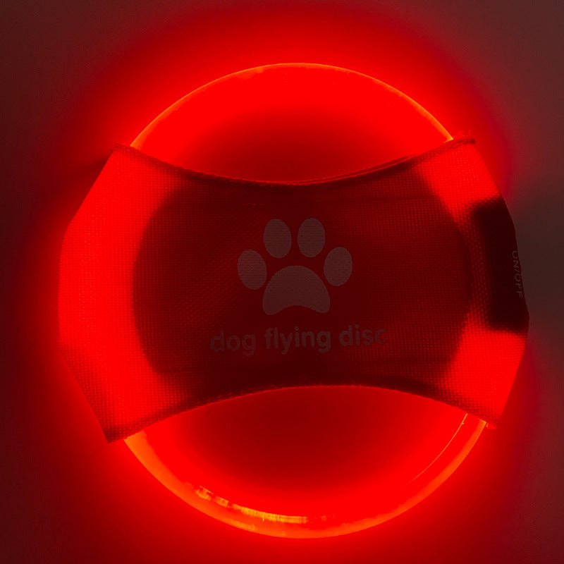 LED Glowing Dog Flying Disc – Rechargeable Interactive Pet Toy