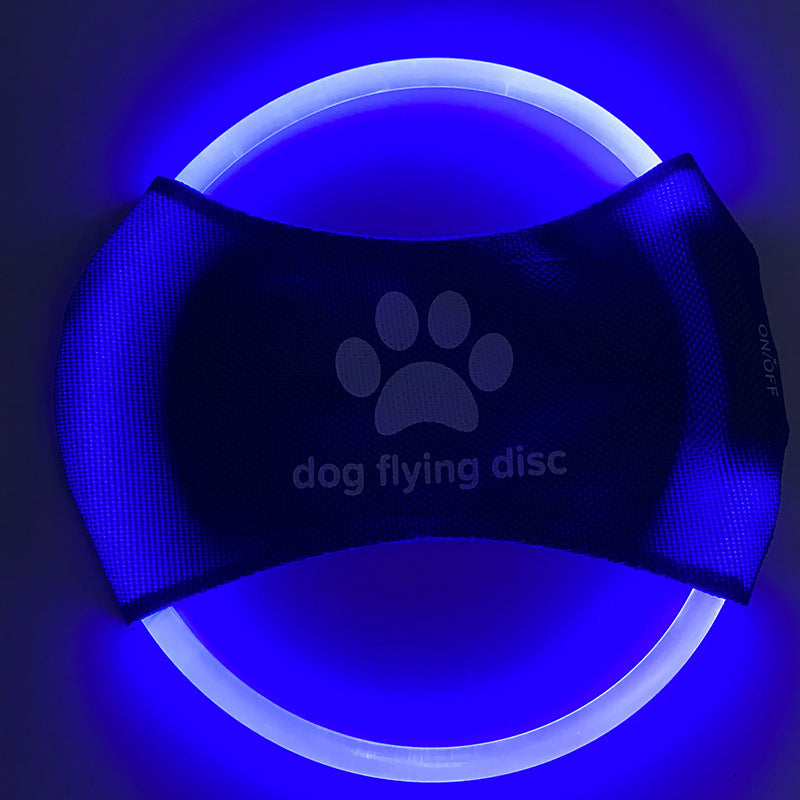 LED Glowing Dog Flying Disc – Rechargeable Interactive Pet Toy