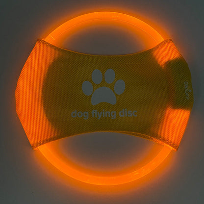 LED Glowing Dog Flying Disc – Rechargeable Interactive Pet Toy
