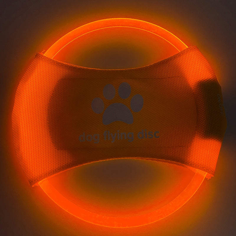 LED Glowing Dog Flying Disc – Rechargeable Interactive Pet Toy