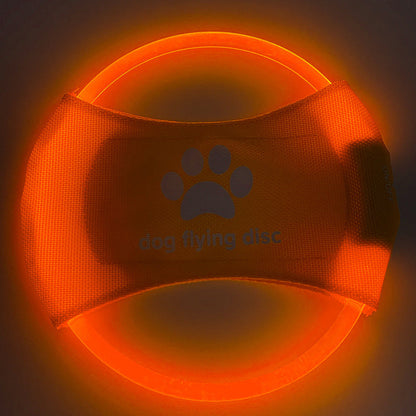 LED Glowing Dog Flying Disc – Rechargeable Interactive Pet Toy