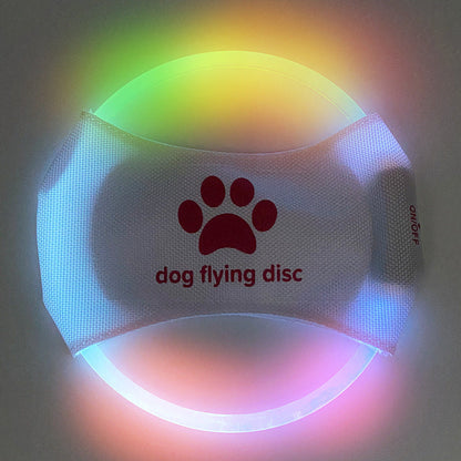 LED Glowing Dog Flying Disc – Rechargeable Interactive Pet Toy
