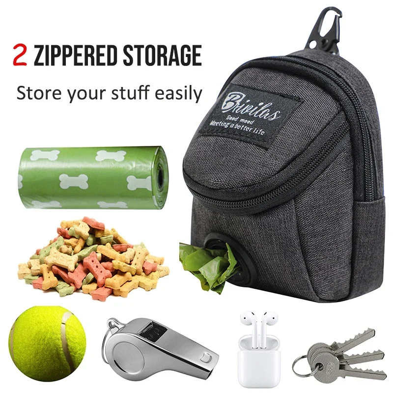 Portable Dog Treat Pouch & Poop Bag Dispenser – Multifunction Training Bag