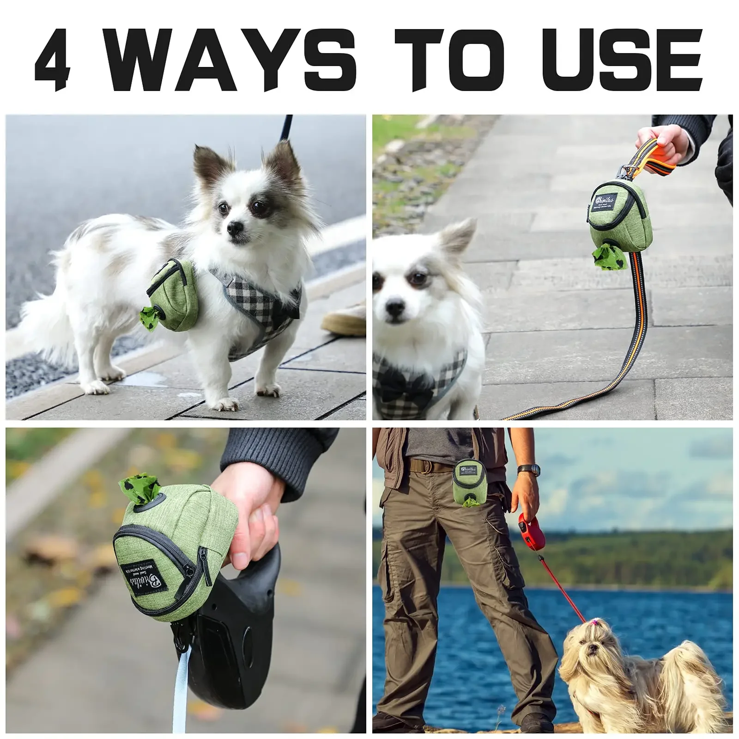 Portable Dog Treat Pouch & Poop Bag Dispenser – Multifunction Training Bag