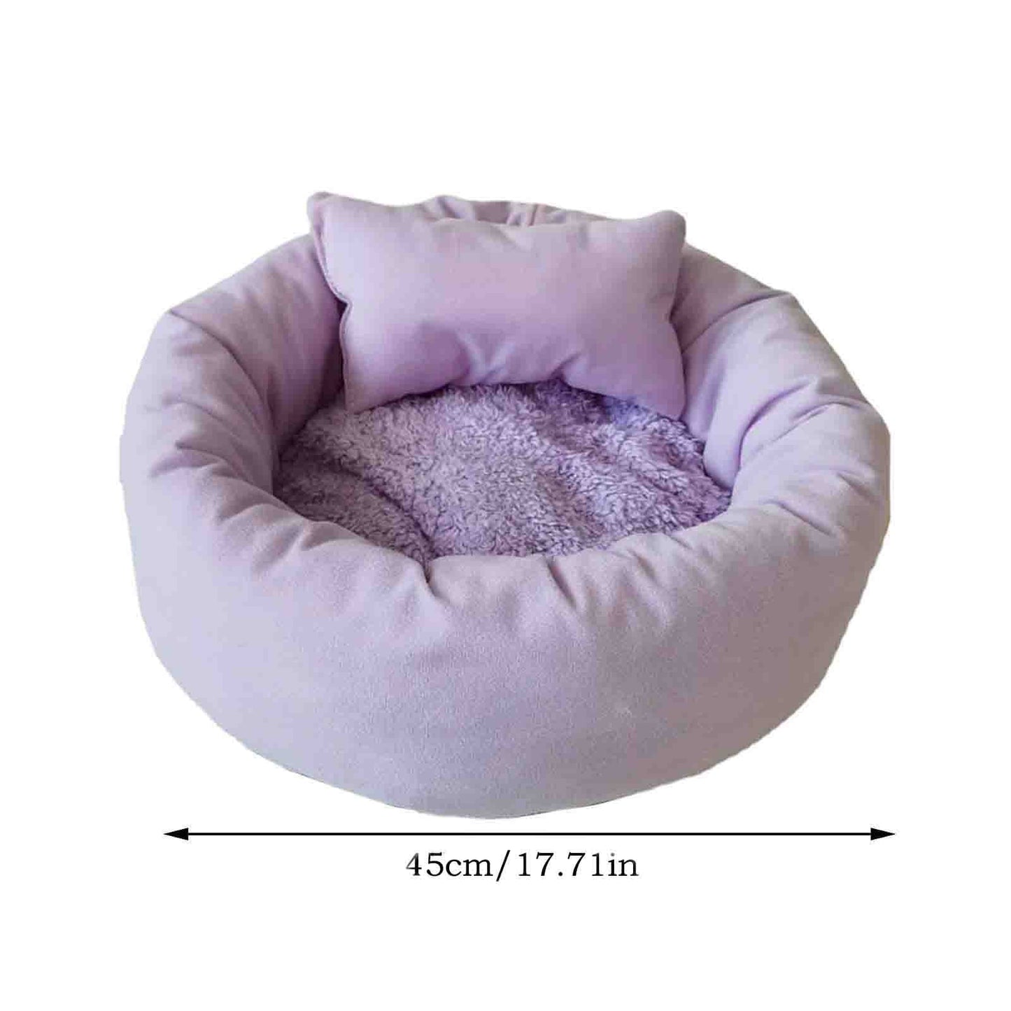 Donut Dog Bed, 18 Inches Calming round Dog Beds for Large Dogs, Washable Anti-Slip Cuddler Dog Bed with Removable Cover