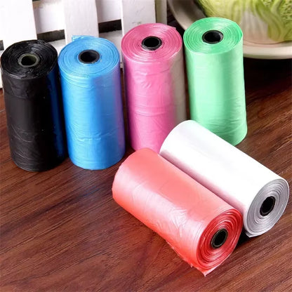 5 Rolls Dogs Cats Poop Bag Biodegradable Garbage Pet Dog Waste Bags Dog Cat Cleaning up Refill Garbage Bag
