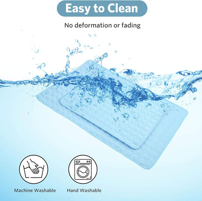 Dog Cooling Mat 22"X28" Q-Max>0.4, Absorbent & Pressure-Activated Self-Cooling, Non-Slip Scratch Resistant, Washable Cooling Mat for Dogs, Cooling Pad for Dog Bed Mats for Car Crate Patio Outdoor