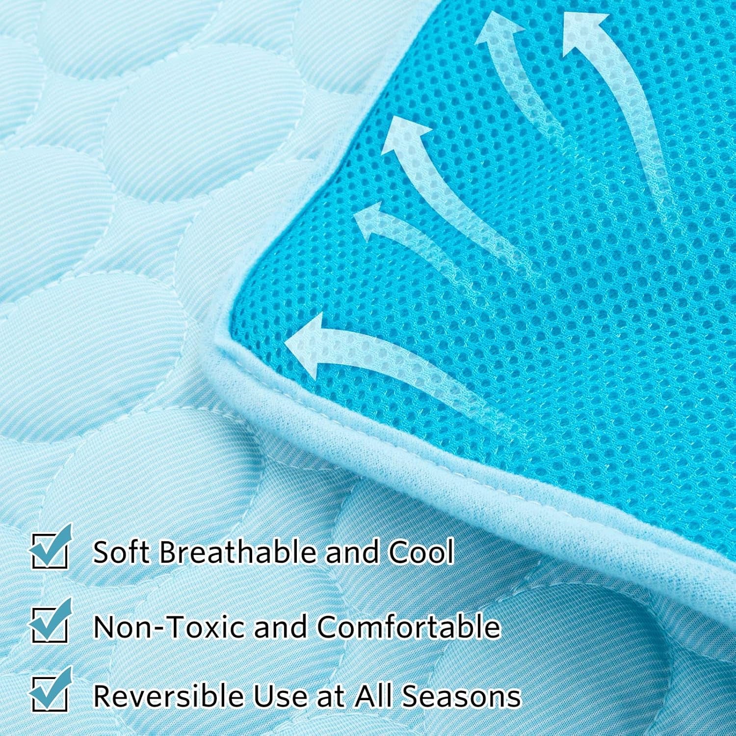 Dog Cooling Mat 22"X28" Q-Max>0.4, Absorbent & Pressure-Activated Self-Cooling, Non-Slip Scratch Resistant, Washable Cooling Mat for Dogs, Cooling Pad for Dog Bed Mats for Car Crate Patio Outdoor